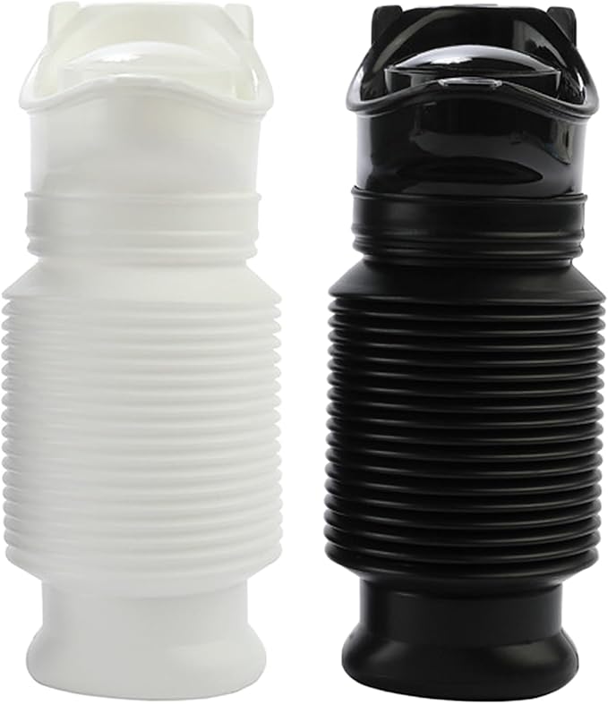 Scalable Emergency Urinal, 2 Pack 750ml Portable Toilet for Car, Portable Mini Outdoor Camping Travel Shrinkable Personal Mobile Toilet Potty Pee Bottle for Kids Adult