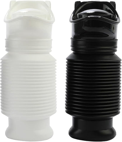 Scalable Emergency Urinal, 2 Pack 750ml Portable Toilet for Car, Portable Mini Outdoor Camping Travel Shrinkable Personal Mobile Toilet Potty Pee Bottle for Kids Adult
