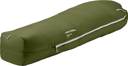 Retrospec Dream Mummy Sleeping Bag - 30°F Camping & Travel Essential Gear with Water - Resistant Shell & Synthetic Fill - Zippered Pocket & Stuff Sack