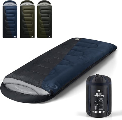 0 Degree XXL Sleeping Bags for Adults Cold Weather,Camping Sleeping Bag with Compression Sack for Winter Hiking, Hunting,Traveling