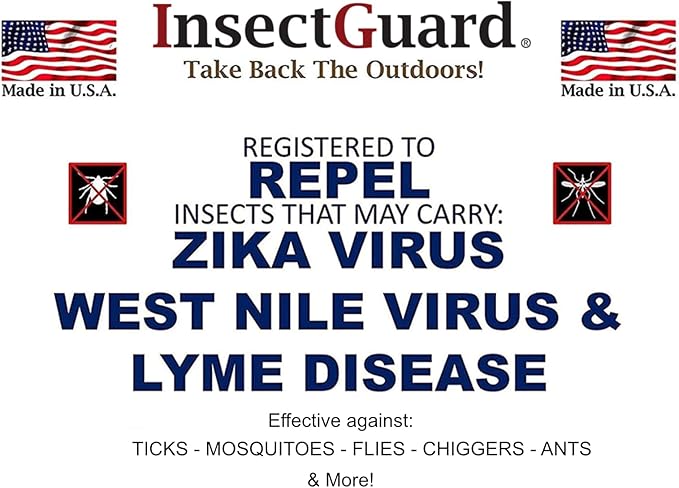 $averPak InsectGuard & BodyForge Mosquitoes Flies Ticks Insect Repellent Mens Womens Hiking Camping and Hunting Baseball Caps