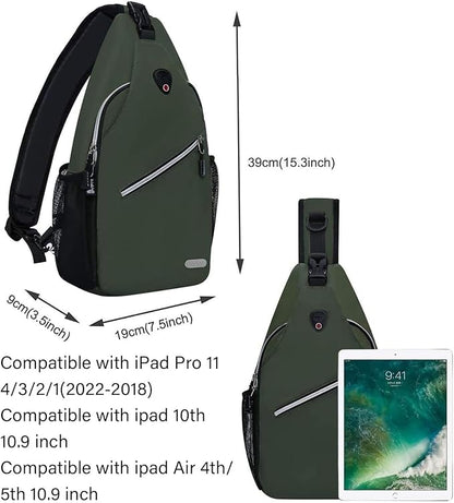 MOSISO Sling Backpack, Multipurpose Crossbody Shoulder Bag Travel Hiking Daypack