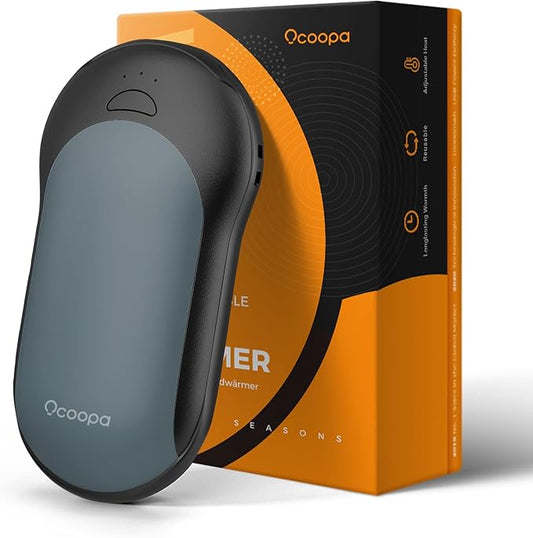 OCOOPA Rechargeable Hand Warmer 10000mAh,Portable Electric Hand Heater,Up to 15 Hours,USB Battery Operated Handwarmer for Camping,Hiking,Hunting,Golf,Warm Tech Gifts,Halo H01