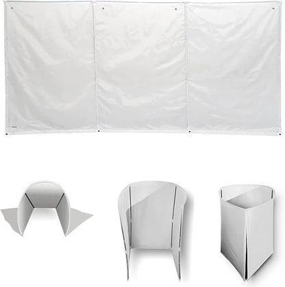 WallUp Instant Outdoor Privacy Tent - Versatile Privacy Screen & Divider, Weather-Resistant, UV-Treated Cloth, 6' x 12', White