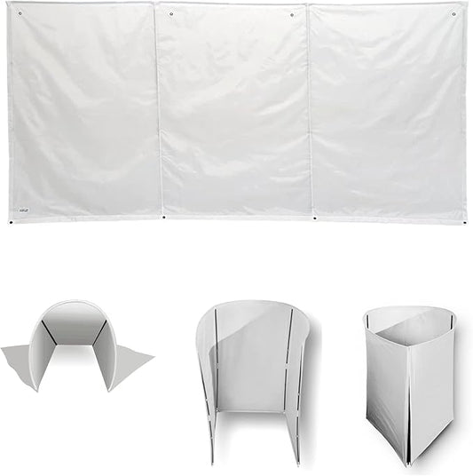 WallUp Instant Outdoor Privacy Tent - Versatile Privacy Screen & Divider, Weather-Resistant, UV-Treated Cloth, 6' x 12', White