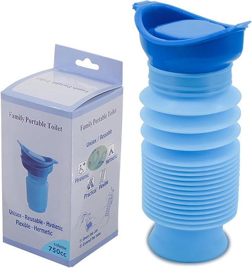 Emergency Urinal Mens Pocket Toilet, Collapsible Urinal Portable Mobile Toilet for Travel Traffic Jam and Camping 750ML