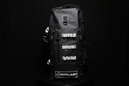 Waterproof Backpack 40L Roll Top Enclosure Dry Bag Fishing Backpack, Hiking,Camping Adventure Ready (Black)