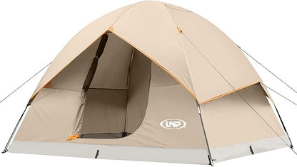 UNP Camping Tent 2/3/4/6 Person Dome Tent, Easy to Set Up for Camping, Lightweight Camping Tent, Portable Camping Tent for Outdoor and Backpacking Beaches