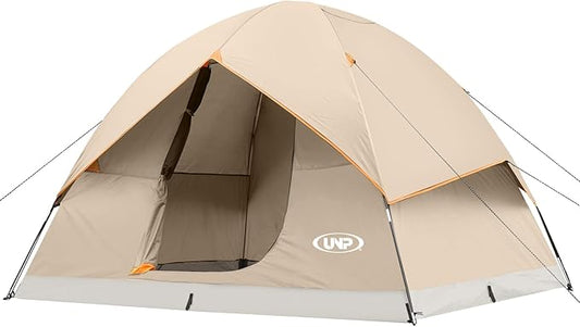 UNP Camping Tent 2/3/4/6 Person Dome Tent, Easy to Set Up for Camping, Lightweight Camping Tent, Portable Camping Tent for Outdoor and Backpacking Beaches