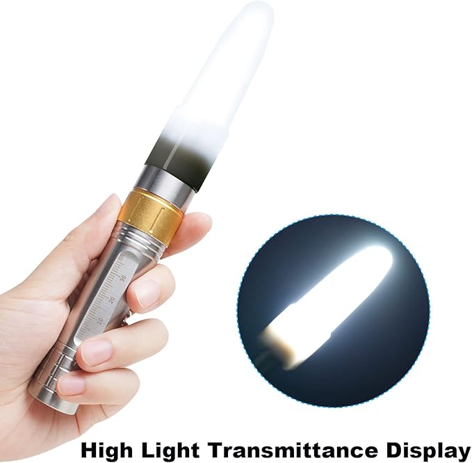 PATIKIL Flashlight Diffuser Caps Set, 2 Pcs PC Plastic Wear-Resistant Flashlight Signal Wand for Most LED Flashlights, White Red