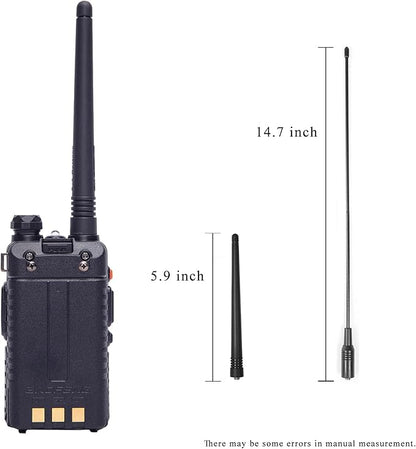 BAOFENG UV-5R 8W Ham Radio Handheld 2 Way Radio Long Range Dual Band VHF UHF Rechargeable Amateur Portable Walkie Talkie for Adults Hiking Hunting Camping Skiing Trip, Chirp Compatible