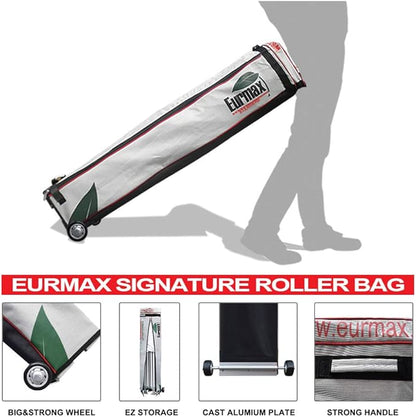 Eurmax USA 10'x15' Pop Up Canopy Tent Commercial Instant Canopies with Heavy Duty Roller Bag,Bonus 4 Sand Weights Bags (Blue)