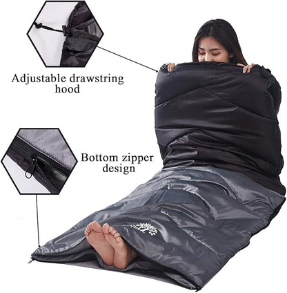 Sleeping Bag 4 Seasons Adults & Kids for Camping Hiking Trips Warm Cool Weather,Lightweight and Waterproof with Compression Bag,Indoors Outdoors Activities