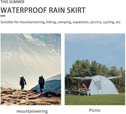 Rain Skirt, Ultra Light Thin Rain Skirt, Waterproof Lightweight Kilt, reathable Windproof Raincoat Rainwear Liner, Packable Windbreak Kilt Skirt for Cycling Riding Camping Hiking