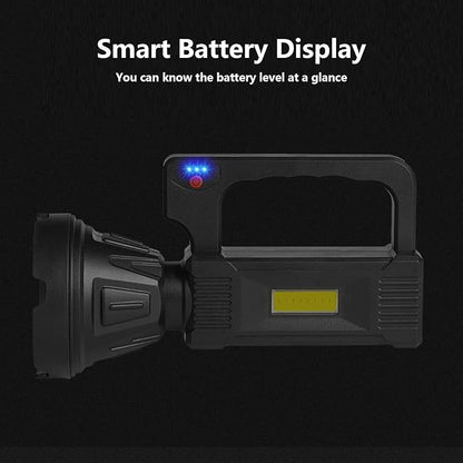 Spotlight Flashlight, Smart Battery Display USB Charging Design Powerful Flashlights for Expedition for Outdoor for Travel