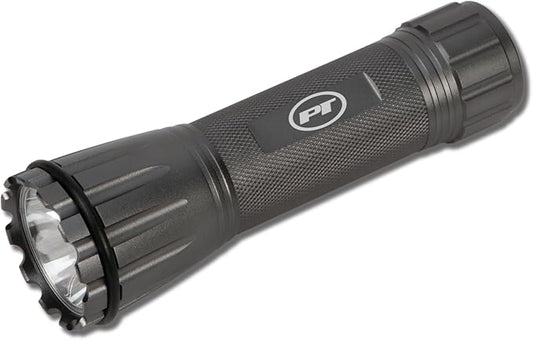 Performance Tool W2478 Super Bright Nichia LED Flashlight, Water and Impact Resistant, 419 Lumens High, 138 Lumens Low, Includes 4AAA Batteries