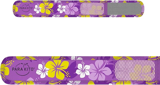 PARA'KITO Bug & Mosquito Bracelets for Kids | Mosquito Spray Alternative | Waterproof, Outdoor Insect Wristband w/Natural Essential Oils | Hiking, Trekking & Camping Accessories (Purple Hawaii)