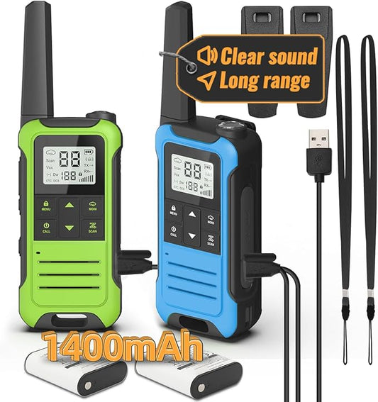 Baofeng Walkie Talkies F22 Long Range Walkie Talkies for Adults with 22 FRS Channels, Family Walkie Talkie with LCD Display Flashlight VOX for Cruise Ship Hiking Camping Gear Toys 2 Way Radio