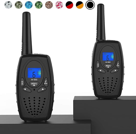 Walkie Talkies for Adults, Topsung M880 FRS Two Way Radio Long Range with VOX Belt Clip/Hand Held Walky Talky with 22 Channel 3 Miles for Family Home Cruise Ship Camping Hiking (Black 2 in 1)