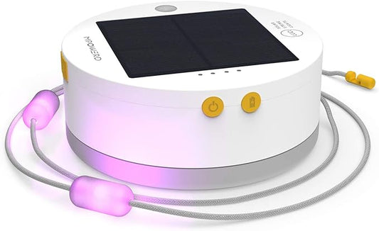 MPOWERD Luci Color Solar String Lights + Phone Charger: Color 18' Rechargeable via Solar or USB-A, 100 Lumens LEDs and 7 Colors, Lasts Up to 15 Hours, Waterproof, Camping, Pool/Patio, and Travel