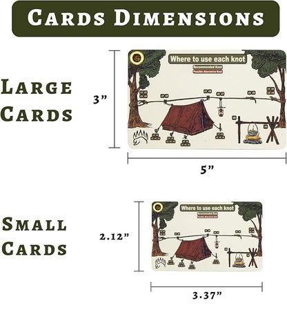Knot Tying Kit | Camping & Outdoor Knots Edition - by The Bear Essentials Outdoors with Waterproof Knot Cards | for Survival, Camping, Backpacking, Hiking & Scouts