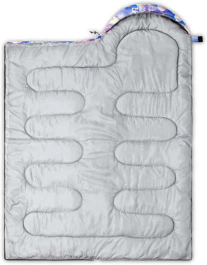 Sleeping Bags for Adults Kids,Backpacking Camping Sleeping Bag for Girls Boys Lightweight Waterproof Cold/Warm Weather Sleeping Bag for All Season