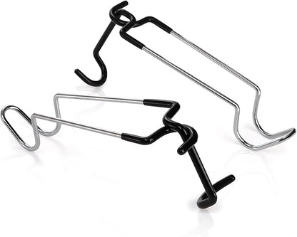 4 Pack Camping Lantern Hook Hangers, 10" Outdoor Lamp Hanger Stand, Stainless Steel Non-Slip Tent Light Pole Hook, Portable Water Bottle Holder Bracket for Camping Hunting Fishing Hiking