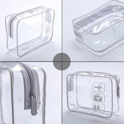 ANRUI Makeup Bags Clear Cosmetic Bag for Women Small Makeup Pouch for Girls/Kids Travel Toiletries Organizer Bags Waterproof Travel Liquids Storage Bags