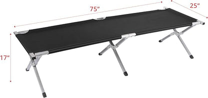 Trademark Innovations 75" Portable Folding Camping Bed and Cot