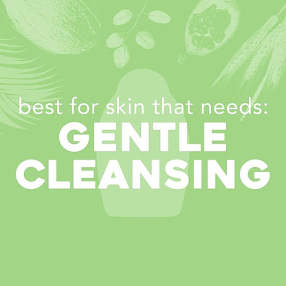 OGX Sensitive + Pink Sea Salt & Rosewater Sulfate-Free Soothing Body Scrub with Healing Rose Quartz, Gentle Exfoliating Daily Body Wash to Soften & Smooth Skin, 19.5 Fl Oz