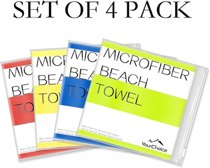Your Choice Microfiber Beach Towels, Sand Free Beach Towel, Quick Dry Beach Towel, Extra Large Beach Towels for Adults, Kids (67x35 Inch, 60x30 Inch), Travel Towel, Camping Towel