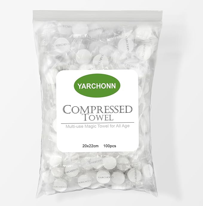 100pcs Compressed Face Towel Tablets, Hand Wipes Portable Compact Disposable Cotton Travel Towel Tissues Handy for Outdoor Hiking Camping Traveling, Home Wipes.