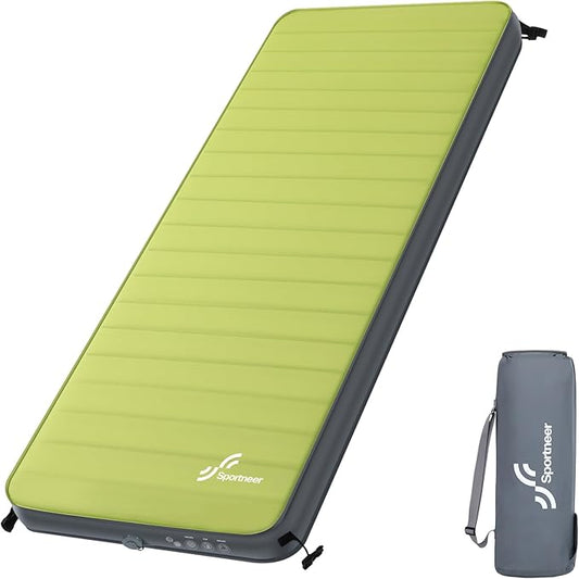 Sportneer Self Inflating Sleeping Pad, 4" Ultra-Thick Elasticity Foam Sleeping Mats for Camping, 4-Season Insulated Durable Camping Mat Air Mattress for Car Travel Tent Home