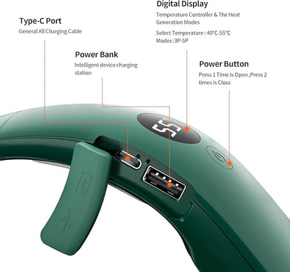 10000mah Rechargeable Neck Warmer,for Necks Up to 8 inches Wide,15 Hours Portable Neck Heater for Men and Women