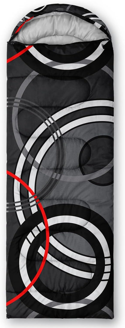 Sleeping Bags for Adults and Kids Camping Sleeping Bags for Girls and Boys Lightweight Waterproof Cold/Warm Sleeping Bag for 3 Season