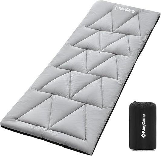 KingCamp Cot Pad Topper for Camping, Soft Warm Non-Slip Cot Mattress, Comfortable Lightweight Sleeping Mat for Outdoor & Indoor, Picnic, Hiking, Backpacking, Yoga