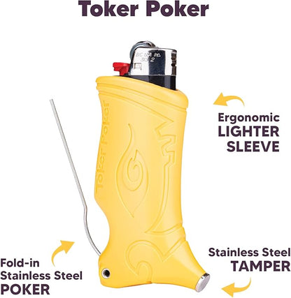 Toker Poker - Bic Lighter Case Multi Tool, Toad Stool Design, All Inclusive Tool for Camping and Other
