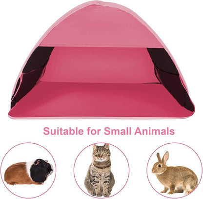 Mini Head Shelter Tent, 1 Pack Foldable Pop Up Beach Tent Sun Shelter for Anti-UV Pet Beach Sun Shelter for Outdoor Camping Picnic Beach, Pink-Vinyl M