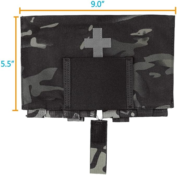 KRYDEX Tactical Blow Out Kit Bag Medical Pouch First Aid Bag IFAK Pouch with MOLLE and Belt Loop