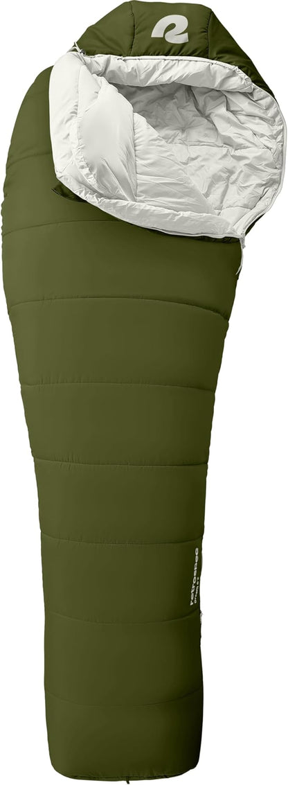Retrospec Dream Mummy Sleeping Bag - 30°F Camping & Travel Essential Gear with Water - Resistant Shell & Synthetic Fill - Zippered Pocket & Stuff Sack