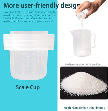 Wenge Urine Liquid Waste Gel for Portable Toilet - 1LB - Pee Powder for Camping Toilet, Eco Absorbent Gel,Outdoor Emergency Toilet Waste Treatment