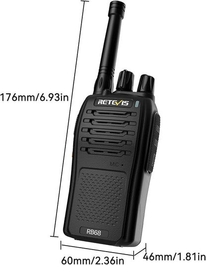 Retevis RB68 Portable 2 Way Radios,New Version of H-777, Two Way Radio with Charging Base,LED Flashlight, Rechargeable Walkie Talkies for Adults Family Outdoor(2 Pack)