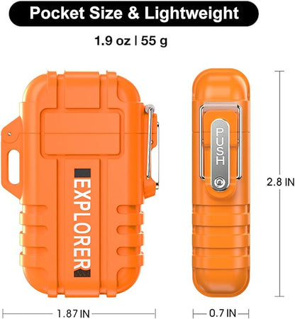 Torch Lighter, 2 Pack Butane Lighter, Windproof Outdoor Gas Lighter Adjustable Jet Flame Lighters, Fireplace Fireworks Grill Camping BBQ Lighter, Gifts for Men.(Orange+Camo)(Without Butane)