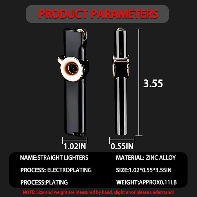 Cool Gadgets Metal Gears Butane Torch Lighters Refillable Novelty Lighter for Fireplace Candle Camping BBQ (Without Gas) (06)