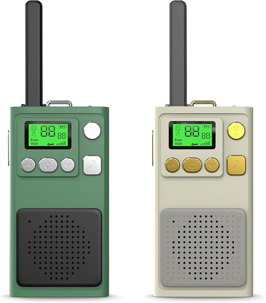 ChunHee Walkie Talkies 22 Channels 2 Way Radio with Flashlight, LCD Screen, 3 Miles Range Walkie Talkies for Kids Outside Adventures, Camping, Hiking, Battery-Powered (Battery not Included)