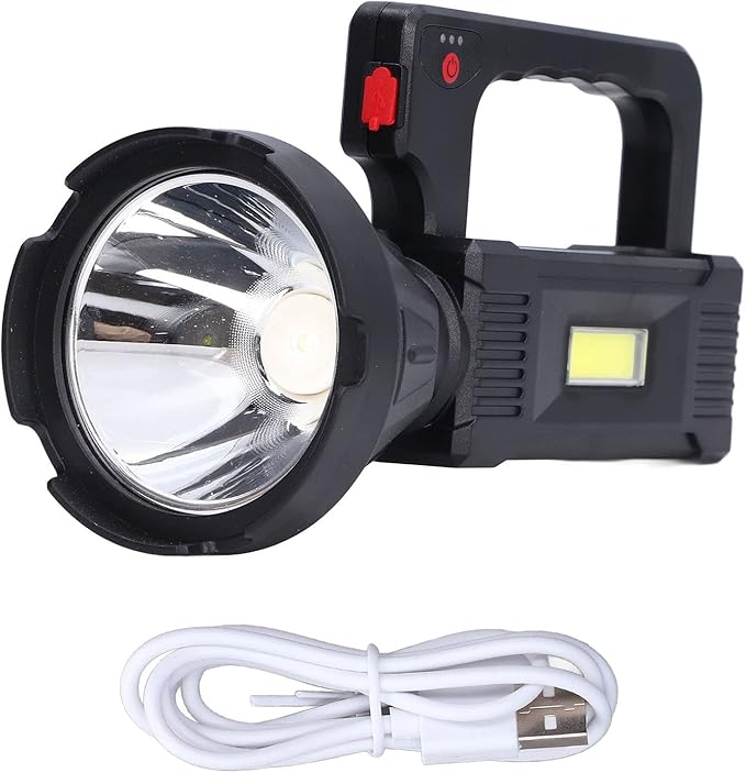 Spotlight Flashlight, Smart Battery Display USB Charging Design Powerful Flashlights for Expedition for Outdoor for Travel