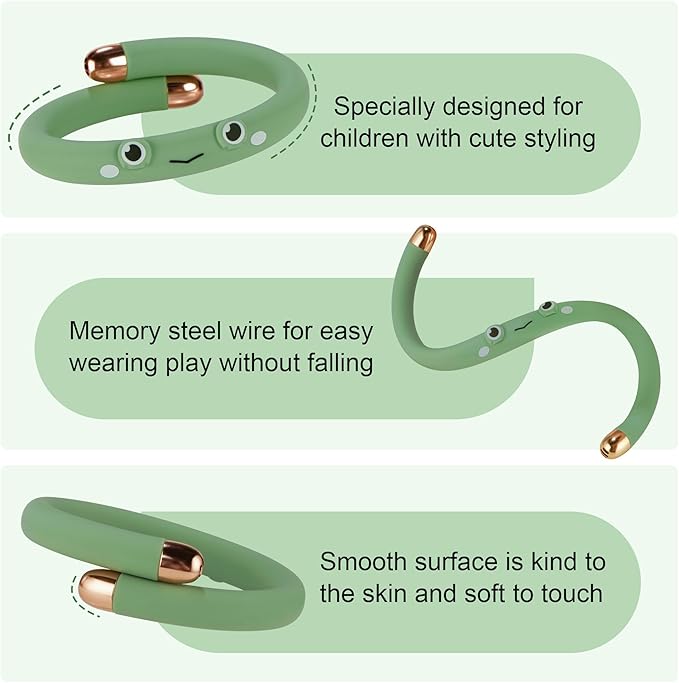 Mosquito Repellent Bracelets for Kids & Toddlers, Reusable Natural Bug Insect Repellent Bands, Waterproof DEET-Free Wristband for Outdoor Camping Traveling Essentials (Green)
