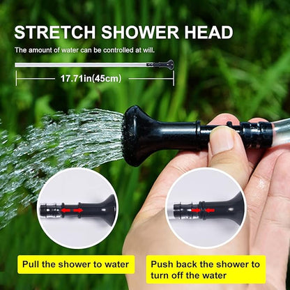 Pop Up Privacy Tent Camping Shower Kit 2 Pcs, 5 Gallon Outdoor Solar Portable Shower Bag Waterproof .Instant Tent Sun Beach Easy Set Up&Foldable for Hiking,Fishing,Beach,Washing,Outdoor