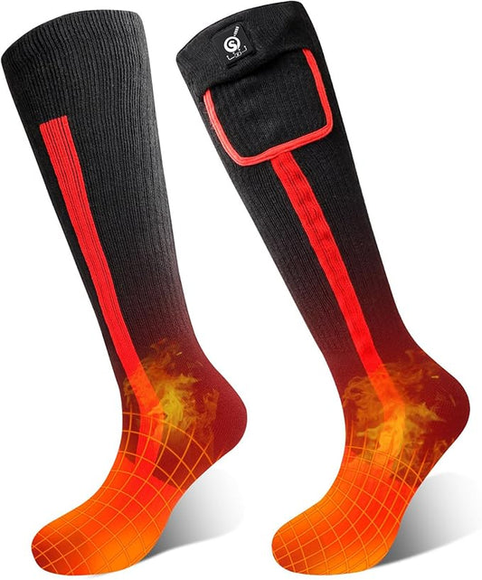 Heated Socks for Women Men,Foot Warmers Electric Rechargable Battery Heating Socks,Winter Cold Feet Hunting Ski Camping Hiking Riding Motorcycle Snowboating Thermal Warm Socks