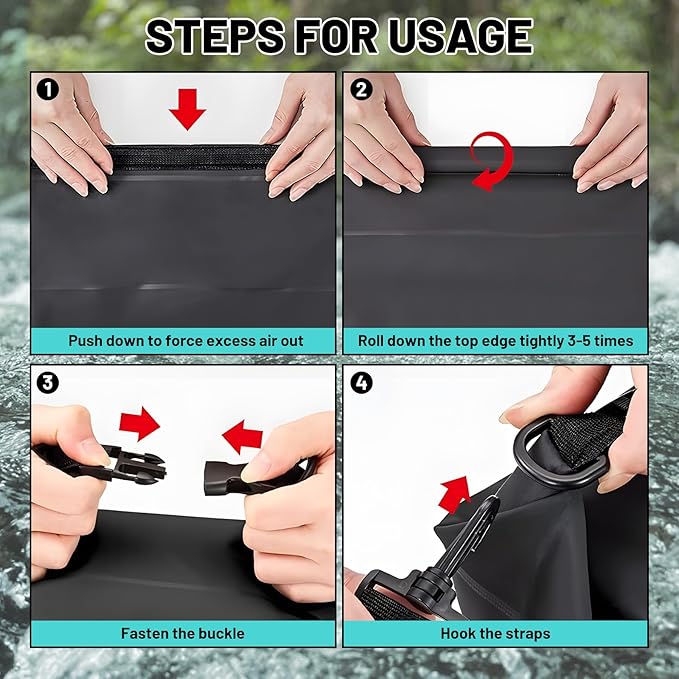 Waterproof Dry Bag,Roll Top Coastal Summer Beach Coral Small Waterproof Backpack 5L/10L/20L Floating and Lightweight Bags for Kayaking, Boating, Fishing, Swimming and Camping